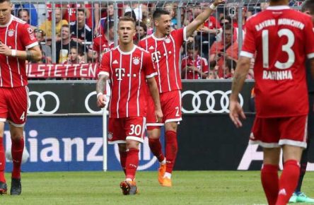 Der FC Bayern gewann am 32. Spieltag gegen Eintracht Frankfurt