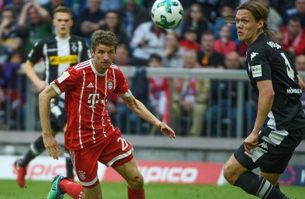 Vor dem 34. Spieltag in Topform: Müller und Vestergaard von Bayern und Gladbach