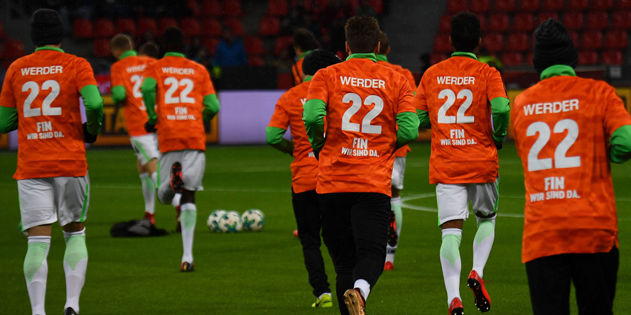Die Werder-Stars drückten ihre Solidarität mit Fin Bartels aus.