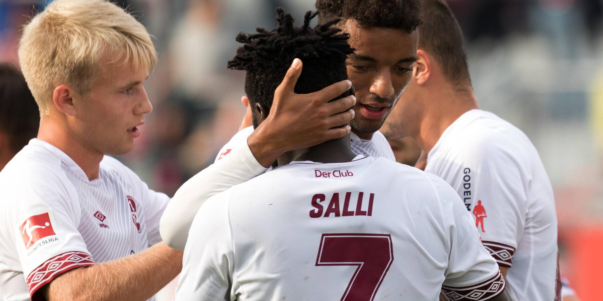 Edgar Salli trifft doppelt für den 1. FC Nürnberg