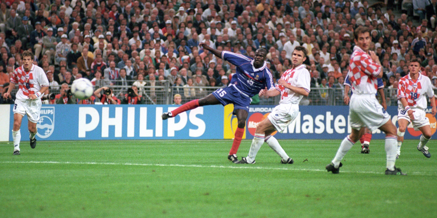 Lilian Thuram gelangen gegen Kroatien im WM-Halbfinale 1998 seine einzigen zwei Länderspieltore.