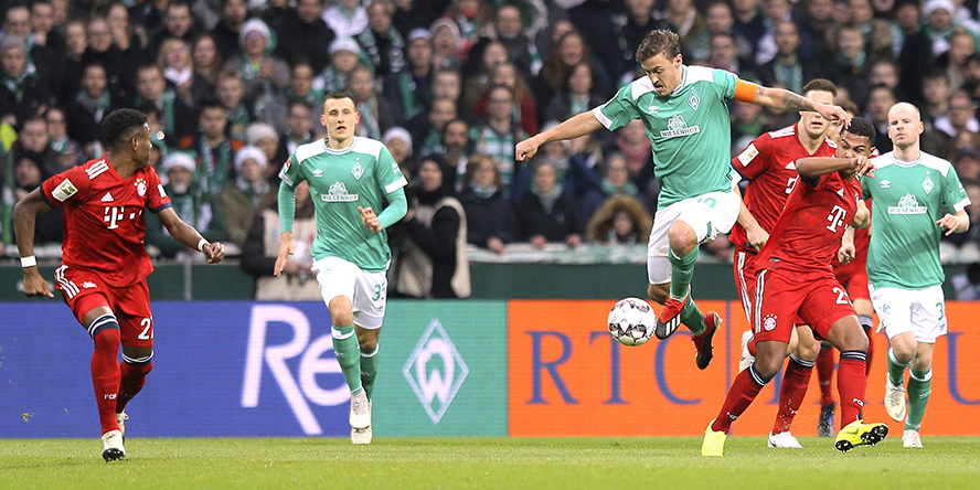 Max Kruse von Werder Bremen im Spiel gegen den FC Bayern München