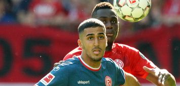 Drei Schnäppchen mit Potenzial Aymen Barkok (8, Fortuna Duesseldorf), Moussa Niakhate (19, Mainz 05), Fussball, 1. Bundesliga: 1. FSV Mainz 05 - Fortuna Düsseldorf, 30. Spieltag am 20.04.2019 in der Opel Arena Mainz, xmdx, ** Gemäß den Vorgaben der DFL Deutsche Fußball Liga ist es untersagt, in dem Stadion und/oder vom Spiel angefertigte Fotoaufnahmen in Form von Sequenzbildern und/oder videoähnlichen Fotostrecken zu verwerten bzw. verwerten zu lassen. // DFL regulations prohibit any use of photographs as image sequences and/or quasi-video. ** 1. FSV Mainz 05 - Fortuna Düsseldorf *** Aymen Barkok 8 Fortuna Duesseldorf Moussa Niakhate 19 Mainz 05 Football 1 Bundesliga 1 FSV Mainz 05 Fortuna Düsseldorf 30 Matchday on 20 04 2019 in the Opel Arena Mainz xmdx According to the rules of the DFL German Football League it is prohibited in the stadium and or to use or have used photographs taken by the game in the form of sequence pictures and or video-like photo series DFL regulations prohibit any use of photographs as image sequences and or quasi video 1 FSV Mainz 05 Fortuna Düsseldorf
