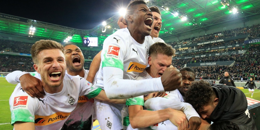 Hatten einen angenehmen Spieleabend: Das Team von Borussia Mönchengladbach.