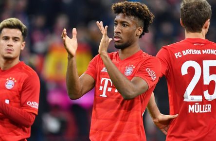 v.re:Thomas MUELLER MÜLLER,Bayern Muenchen, Kingsley COMAN Bayern Muenchen, Philippe COUTINHO Bayern Muenchen, nach Spielende,Aktion, Fussball 1. Bundesliga,21.Spieltag,Spieltag21, FC Bayern Muenchen M -RB Leipzig L 0-0, am 09.02.2020 in Muenchen A L L I A N Z A R E N A, DFL REGULATIONS PROHIBIT ANY USE OF PHOTOGRAPHS AS IMAGE SEQUENCES AND/OR QUASI-VIDEO. *** v re Thomas MUELLER MUELLER,Bayern Muenchen , Kingsley COMAN Bayern Muenchen , Philippe COUTINHO Bayern Muenchen , after the end of the game,Action, Football 1 Bundesliga,21 Matchday,Matchday21, FC Bayern Munich M RB Leipzig L 0 0, on 09 02 2020 in Munich A L L I A N Z A R E N A, DFL REGULATIONS PROHIBIT ANY USE OF PHOTOGRAPHS AS IMAGE SEQUENCES AND OR QUASI VIDEO