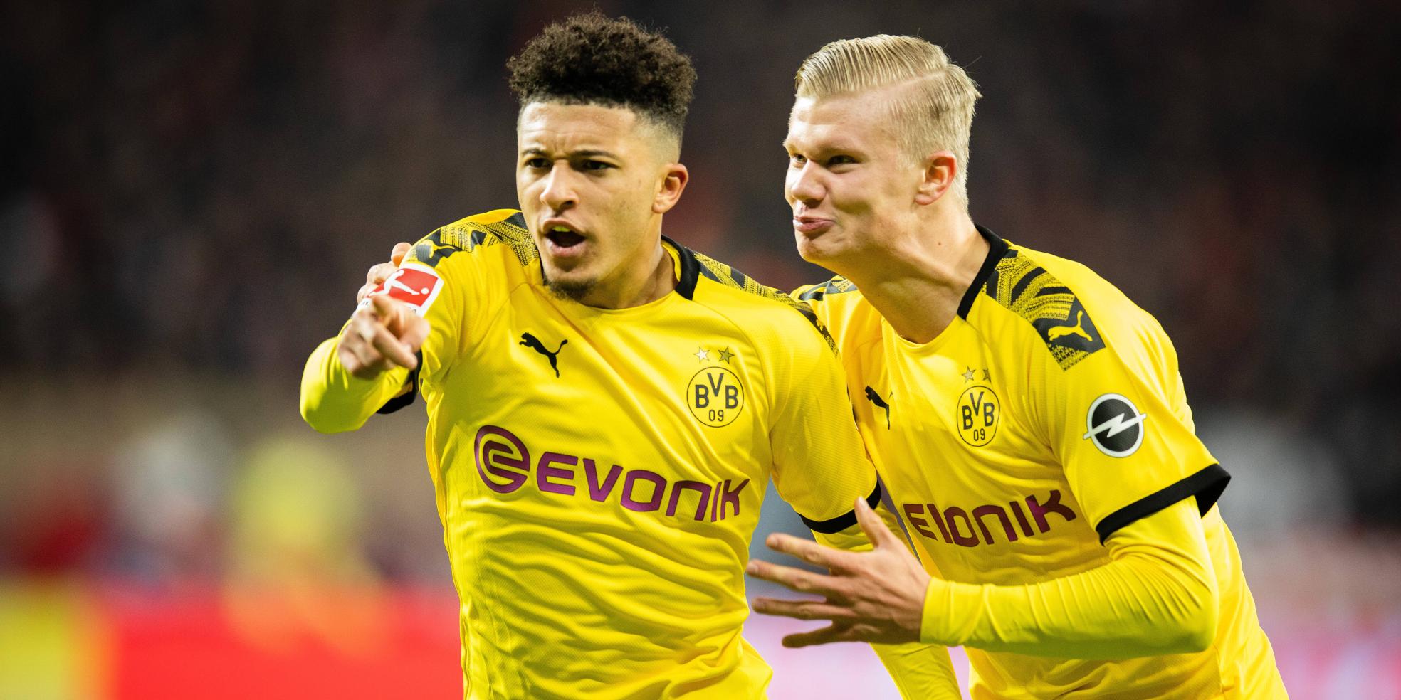 Jadon Sancho und Erling Haaland von Borussia Dortmund