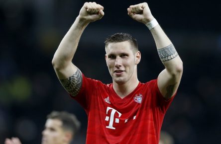 191002 -- LONDON, Oct. 2, 2019 Xinhua -- Bayern Munich s Niklas Sule celebrates victory after the UEFA Champions League Group B match between Tottenham Hotspur and Bayern Munich at The Tottenham Hotspur Stadium in London, Britain on Oct. 1, 2019. Bayern Munich won 7-2. Photo by Matthew Impey/Xinhua FOR EDITORIAL USE ONLY. NOT FOR SALE FOR MARKETING OR ADVERTISING CAMPAIGNS. NO USE WITH UNAUTHORIZED AUDIO, VIDEO, DATA, FIXTURE LISTS, CLUB/LEAGUE LOGOS OR LIVE SERVICES. ONLINE IN-MATCH USE LIMITED TO 45 IMAGES, NO VIDEO EMULATION. NO USE IN BETTING, GAMES OR SINGLE CLUB/LEAGUE/PLAYER PUBLICATIONS. SP BRITAIN-LONDON-FOOTBALL-UEFA CHAMPIONS LEAGUE-TOTTENHAM HOTSPUR VS BAYERN MUNICH PUBLICATIONxNOTxINxCHN
