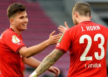 Elvis Rexhbecaj und Jannes Horn vom 1. FC Köln