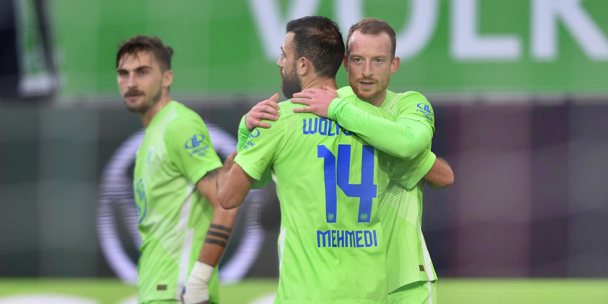 Admir Mehmedi und Maximilian Arnold vom VfL Wolfsburg