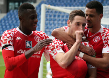Beim 1. FSV Mainz 05 im Fokus: Moussa Niakhate, Dominik Kohr und Robert Glatzel (v.l.n.r.)