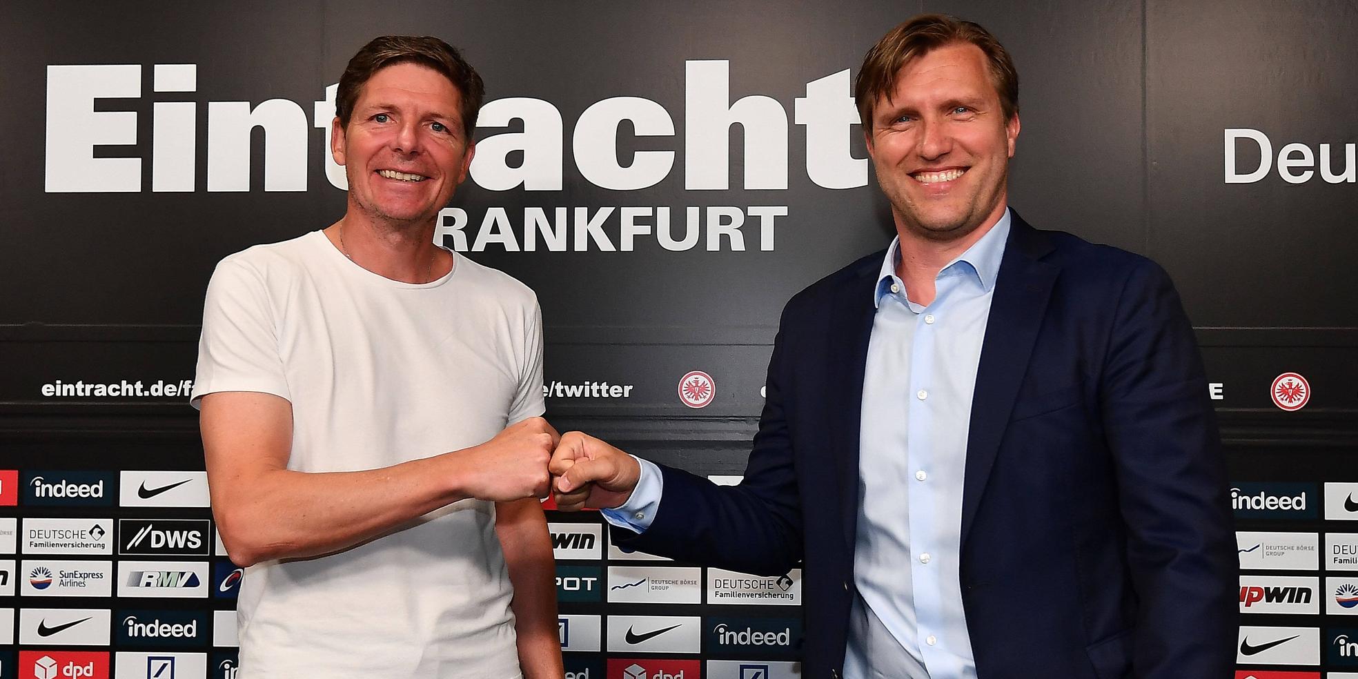 Oliver Glasner und Markus Krösche von Eintracht Frankfurt