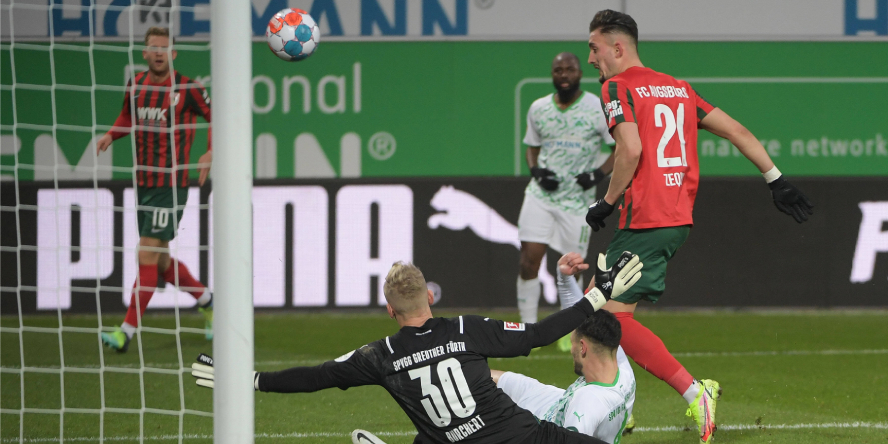(Noch) nicht immer eiskalt vor dem Tor: Andi Zeqiri vom FC Augsburg