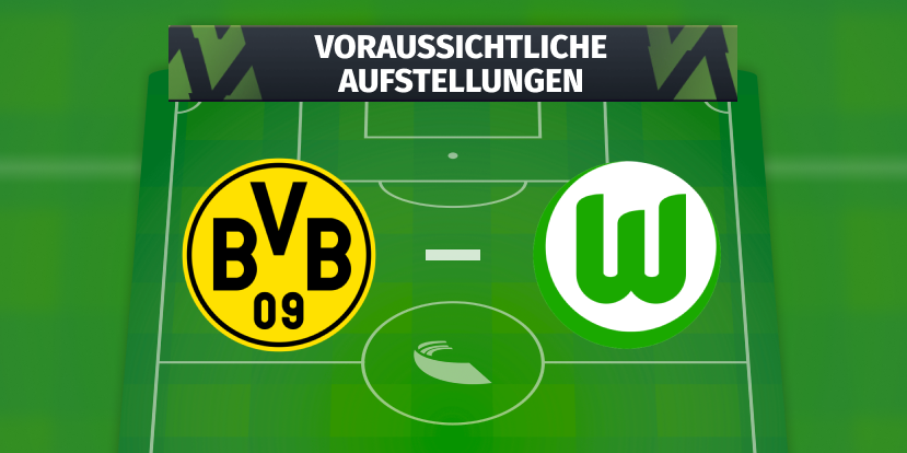 Voraussichtliche Aufstellungen: Borussia Dortmund - VfL Wolfsburg