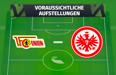 Voraussichtliche Aufstellungen: 1. FC Union Berlin - Eintracht Frankfurt