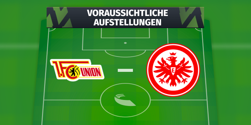 Voraussichtliche Aufstellungen: 1. FC Union Berlin - Eintracht Frankfurt