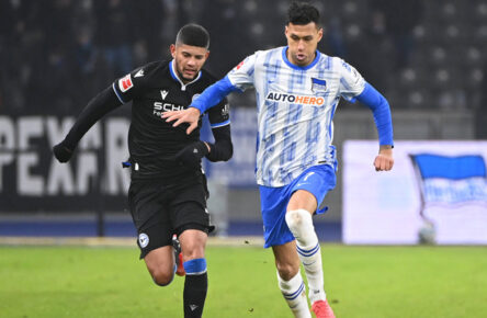 Abstiegsduell am 32. Spieltag: Hertha gegen Bielefeld