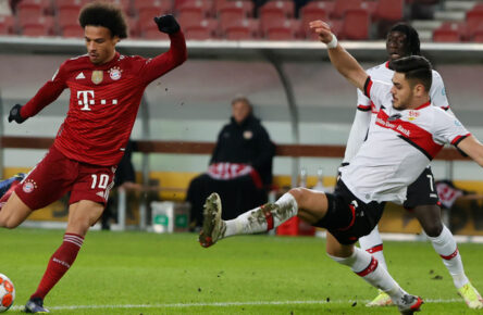 Sane im Duell mit Mavropanos: Bayern trifft am 33. Spieltag auf Stuttgart