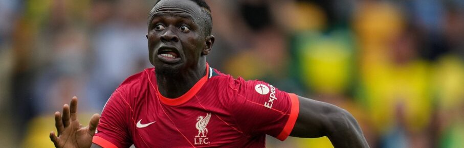 Mandatory Credit: Photo by Joe Toth/Shutterstock 12267641bc Sadio Man of Liverpool 10 Norwich City v Liverpool, Premier League, Football, Carrow Road, Norwich, UK - 14 August 2021 EDITORIAL USE ONLY No use with unauthorised audio, video, data, fixture lists, club/league logos or live services. Online in-match use limited to 120 images, no video emulation. No use in betting, games or single club/league/player publications. Norwich City v Liverpool, Premier League, Football, Carrow Road, Norwich, UK - 14 August 2021 EDITORIAL USE ONLY No use with unauthorised audio, video, data, fixture lists, club/league logos or live services. Online in-match use limited to 120 images, no video emulation. No use in betting, games or single club/league/player publications. PUBLICATIONxINxGERxSUIxAUTXHUNxGRExMLTxCYPxROMxBULxUAExKSAxONLY Copyright: xJoexToth/Shutterstockx 12267641bc