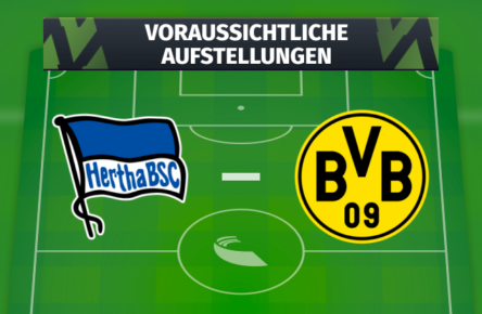 Hertha BSC - (BVB) Borussia Dortmund: Die voraussichtlichen Aufstellungen