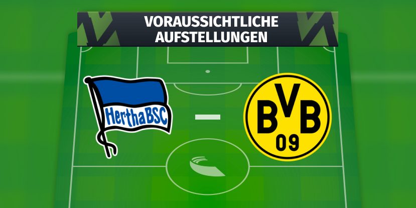 Hertha BSC - (BVB) Borussia Dortmund: Die voraussichtlichen Aufstellungen