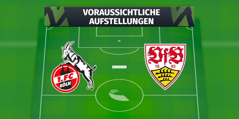 1. FC Köln - VfB Stuttgart: Die voraussichtlichen Aufstellungen