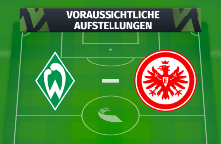 SV Werder Bremen - Eintracht Frankfurt: Die voraussichtlichen Aufstellungen