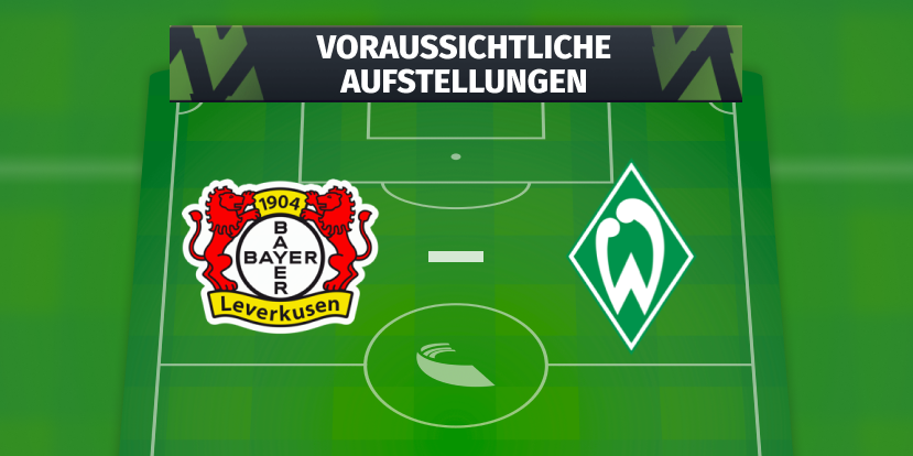 Bayer 04 Leverkusen - SV Werder Bremen: Die voraussichtlichen Aufstellungen
