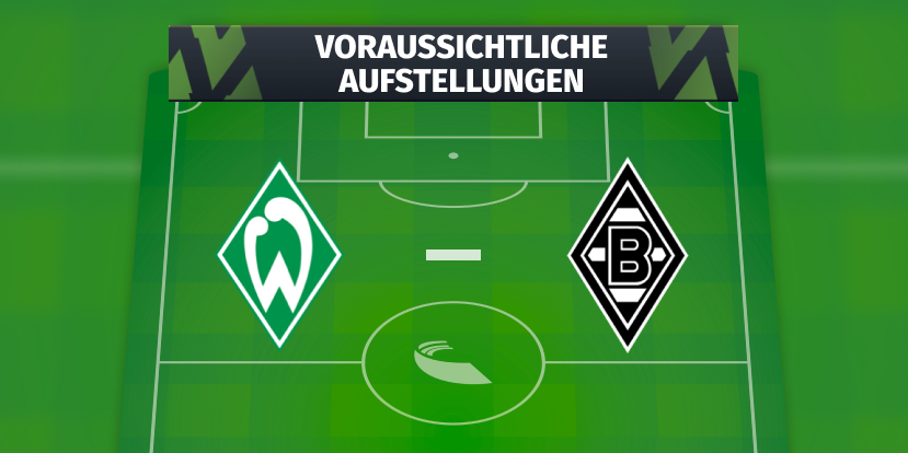 SV Werder Bremen - Borussia Mönchengladbach: Die voraussichtlichen Aufstellungen