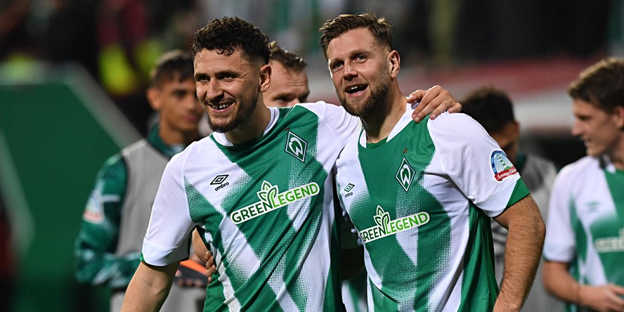 Nur Mitchell Weiser ist beim SV Werder Bremen besser: Niclas Füllkrug und Milos Veljkovic