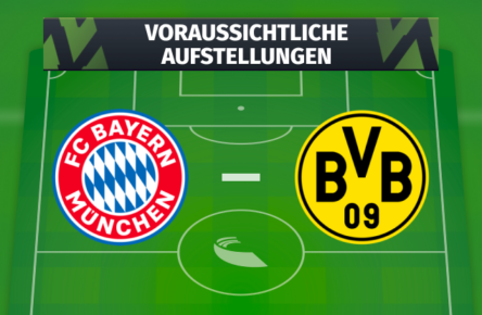 FC Bayern München - BVB (Borussia Dortmund): Voraussichtliche Aufstellungen