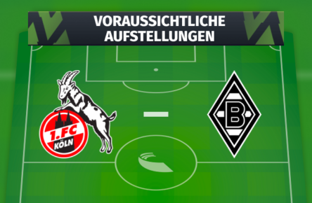 1. FC Köln - Borussia Mönchengladbach: Voraussichtliche Aufstellungen