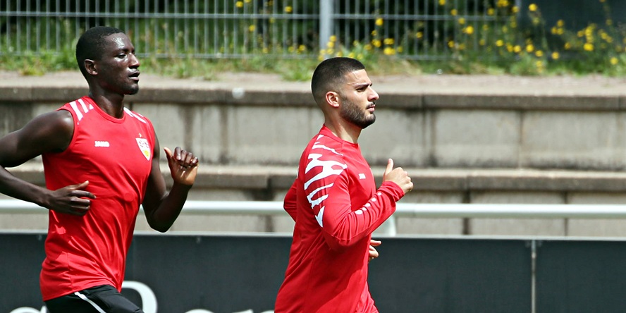 VfB Stuttgart: Neuzugänge Deniz Undav (im Bild, rechts) und Jovan Milosevic im Check