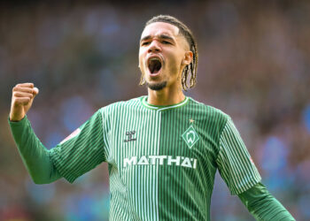 Justin Njinmah vom SV Werder Bremen