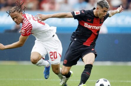 Stark in die Saison gestartet: Xavi Simons (RB Leipzig) und Exequiel Palacios (Bayer Leverkusen)