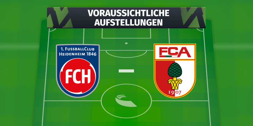 1. FC Heidenheim FC Augsburg Voraussichtliche Aufstellungen