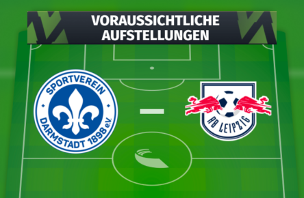 SV Darmstadt 98 RB Leipzig Voraussichtliche Aufstellungen