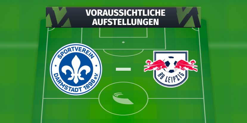 SV Darmstadt 98 RB Leipzig Voraussichtliche Aufstellungen