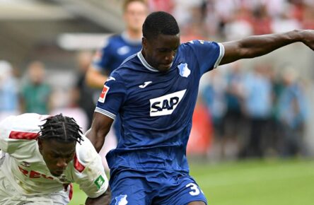 Comunio-Geheimtipp Stanley Nsoki (TSG Hoffenheim) im Zweikampf mit Faride Alidou (1. FC Köln)