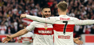Deniz Undav und Maximilian Mittelstädt vom VfB Stuttgart