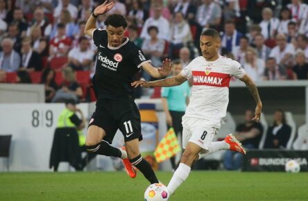Bei Eintracht Frankfurt und dem VfB Stuttgart bis zum Ende motiviert: Hugo Ekitike und Enzo Millot