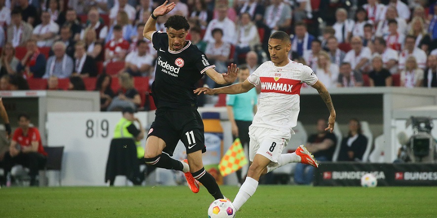 Bei Eintracht Frankfurt und dem VfB Stuttgart bis zum Ende motiviert: Hugo Ekitike und Enzo Millot