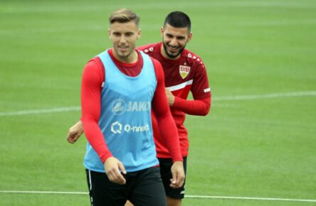 Ermedin Demirovic und Deniz Undav vom VfB Stuttgart