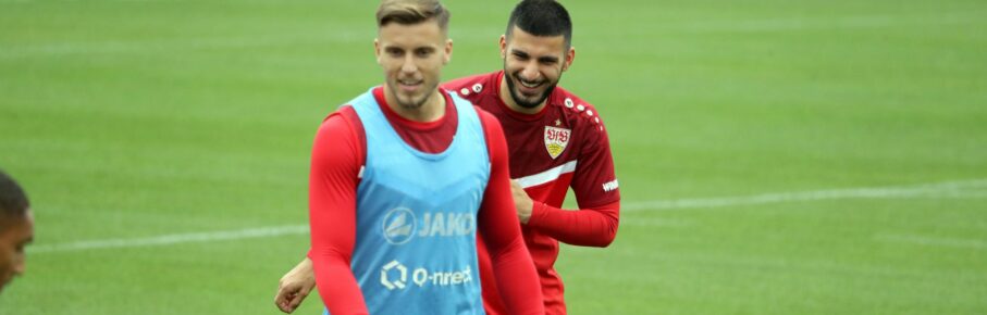 Ermedin Demirovic und Deniz Undav vom VfB Stuttgart