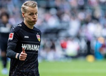 Beim VfB Stuttgart mit durchwachsenem Start: Chris Führich