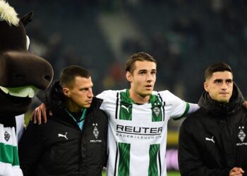 Bei Gladbach wieder gefragter: Florian Neuhaus (2. von rechts)