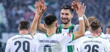 03.11.2024, 1. Fußball Bundesliga, Borussia Mönchengladbach - SV Werder Bremen , Borussia-Park, Saison 2024 2025: Torjubel nach dem 3:0 durch Franck Honorat Bor. Mönchengladbach 9 zusammen mit Tim Kleindienst Bor. Mönchengladbach 11 DFB regulations prohibit any use of photographs as image sequences and or quasi-video. Nordrhein-Westfalen Deutschland *** 03 11 2024, 1 Fußball Bundesliga, Borussia Mönchengladbach SV Werder Bremen , Borussia Park, Saison 2024 2025 Torjubel nach dem 3 0 durch Franck Honorat Bor Mönchengladbach 9 zusammen mit Tim Kleindienst Bor Mönchengladbach 11 DFB regulations prohibit any use of photographs as image sequences and or quasi video Nordrhein Westfalen Germany