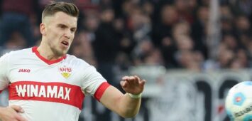 23.11.2024 Stuttgart , Bundesliga Fußball VfB Stuttgart vs. VfL Bochum, Ermedin Demirovic VfB Gemäß den Vorgaben der DFL Deutschen Fuball Liga ist es untersagt, in dem Stadion und/oder vom Spiel angefertigte Fotoaufnahmen in Form von Sequenzbildern und/oder videoähnlichen Fotostrecken zu verwerten bzw. verwerten zu lassen. *** 23 11 2024 Stuttgart , Bundesliga Football VfB Stuttgart vs VfL Bochum, Ermedin Demirovic VfB In accordance with the regulations of the DFL German Football League, it is prohibited to use or have used photographs taken in the stadium and or of the match in the form of sequential images and or video-like photo series