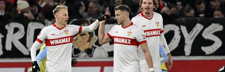 TOR zum 1:0 Chris Fuehrich VfB Stuttgart 27 Torjubel Nick Woltemade VfB Stuttgart 11 Ermedin Demirovic VfB Stuttgart 09 VfB Stuttgart vs VfL Bochum BOC 23.11.2024 DFL REGULATIONS PROHIBIT ANY USE OF PHOTOGRAPHS AS IMAGE SEQUENCES AND/OR QUASI-VIDEO VfB Stuttgart vs VfL Bochum BOC *** GOAL for 1 0 Chris Fuehrich VfB Stuttgart 27 Goal celebration Nick Woltemade VfB Stuttgart 11 Ermedin Demirovic VfB Stuttgart 09 VfB Stuttgart vs VfL Bochum BOC 23 11 2024 DFL REGULATIONS PROHIBIT ANY USE OF PHOTOGRAPHS AS IMAGE SEQUENCES AND OR QUASI VIDEO VfB Stuttgart vs VfL Bochum BOC