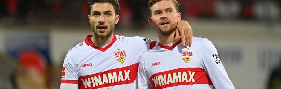 Schlussjubel v.li:Leonidas STERGIOU VFB Stuttgart, Maximilian MITTELSTAEDT VFB Stuttgart,Jubel,Freude,Begeisterung, Aktion. Fussball 1. Bundesliga Saison 2024/2025, 14.Spieltag, Spieltag14 1.FC Heidenheim - VfB Stuttgart 1-3 am 15.12.2024, VOITH ARENA *** Final cheer from left Leonidas STERGIOU VFB Stuttgart , Maximilian MITTELSTAEDT VFB Stuttgart ,Cheering,Joy,Enthusiasm, Action Football 1 Bundesliga Season 2024 2025, 14 Matchday, Matchday14 1 FC Heidenheim VfB Stuttgart 1 3 on 15 12 2024, VOITH ARENA