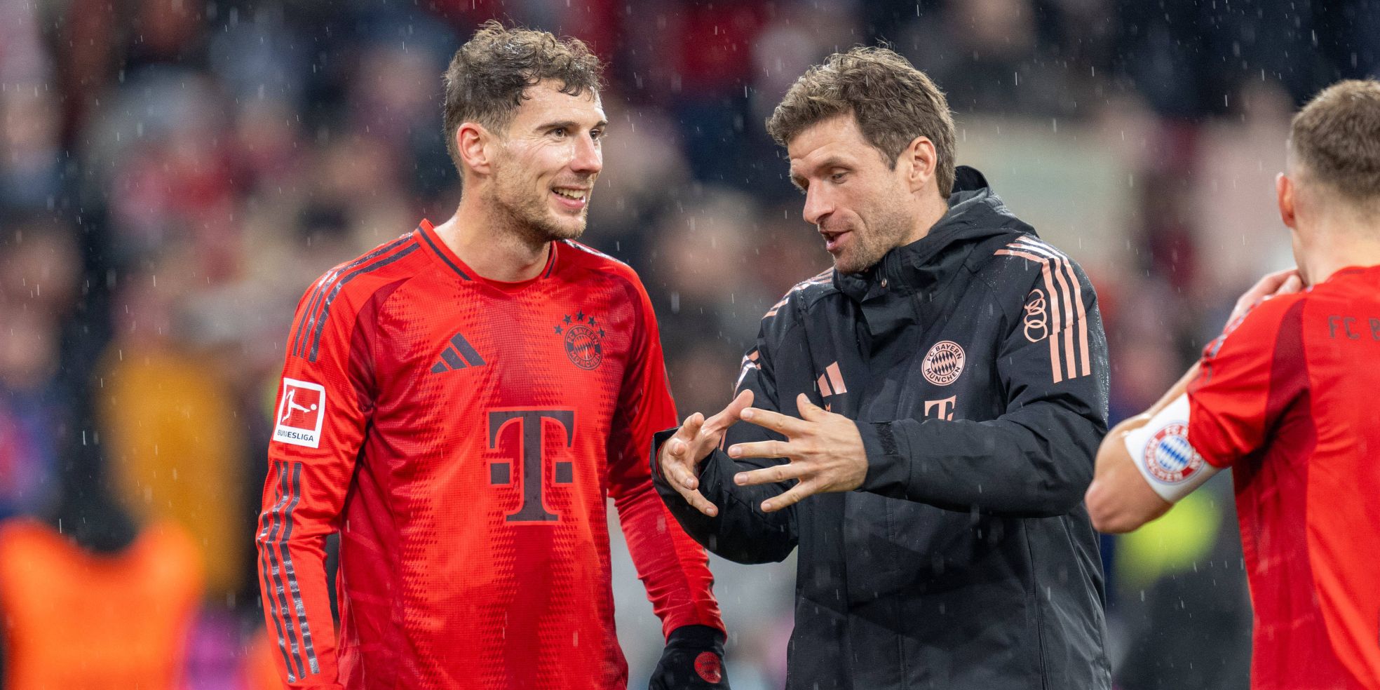 Leon Goretzka und Thomas Müller vom FC Bayern